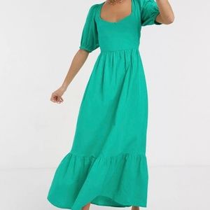 Green Turquoise maiden dress